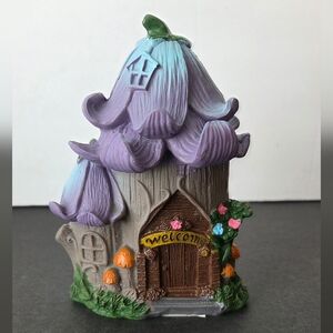 Fairy Garden House Cottage Figurine 5" Whimsical Flower Garden Kitchen Decor